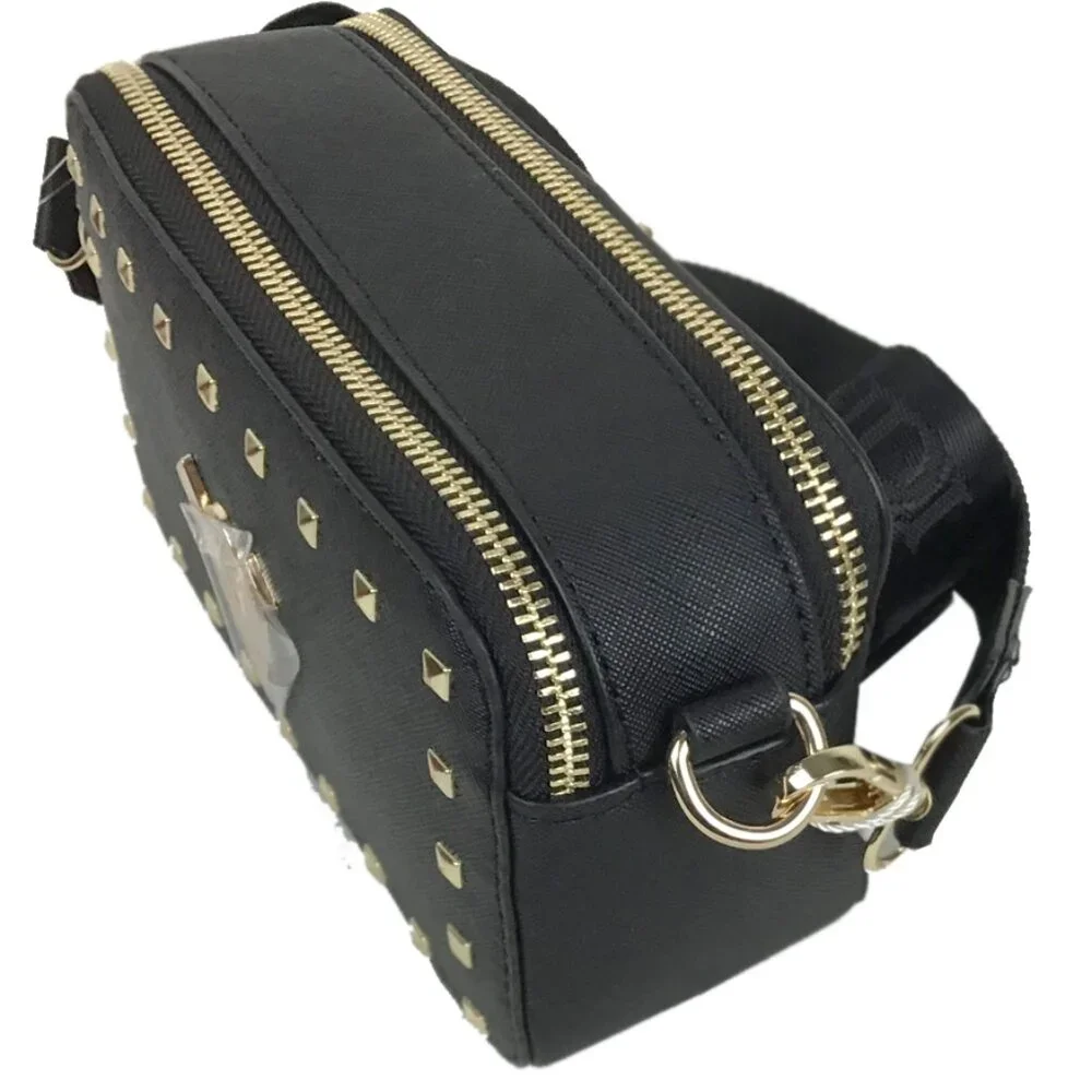 VALENTINO ORLANDI Studded Double Zip Crossbody Camera Bag Purse